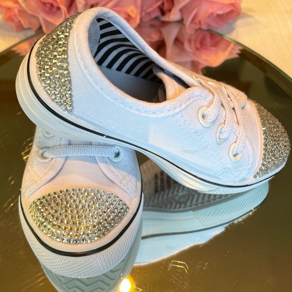 Kids Bling Rhinestone Canvas Shoes